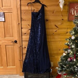 One Shoulder Strap Prom Dress